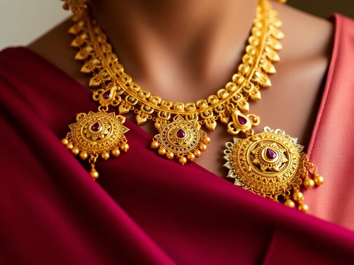 Traditional Indian gold bridal jewellery set
